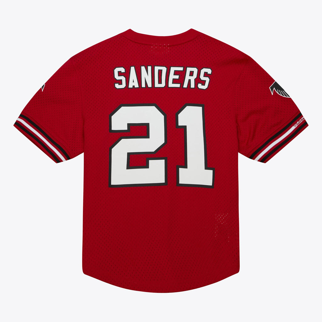 Atlanta Falcons Mitchell & Ness Name & Number Mesh Crewneck - Mens - Deion Sanders
