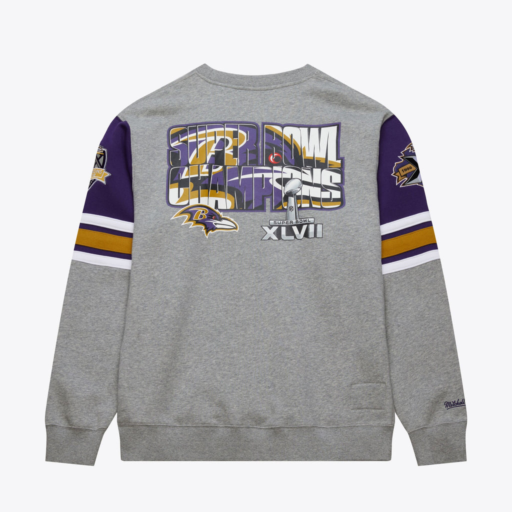 Baltimore Ravens Mitchell & Ness All Over Crew 4.0 Vintage Logo