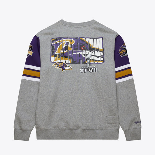 Baltimore Ravens Mitchell & Ness All Over Crew 4.0 Vintage Logo