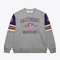 Baltimore Ravens Mitchell & Ness All Over Crew 4.0 Vintage Logo
