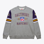 Baltimore Ravens Mitchell & Ness All Over Crew 4.0 Vintage Logo