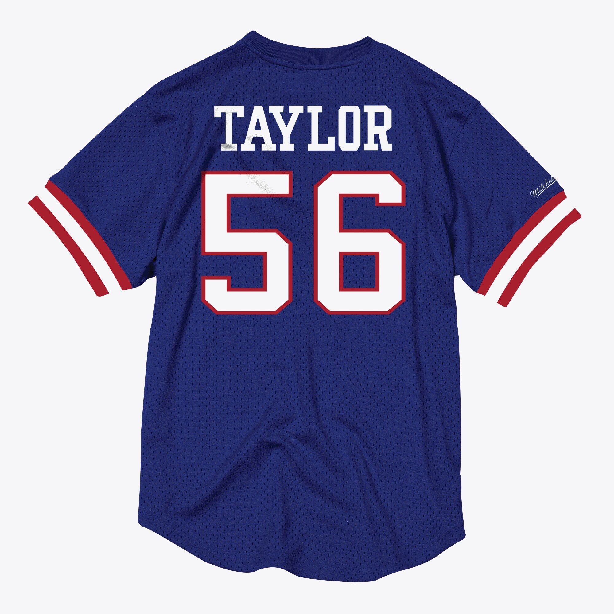 New York Giants Mitchell & Ness Name & Number Mesh Crewneck Lawrence Taylor